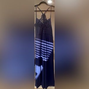 Trixxi NWT navy crochet detail jumpsuit